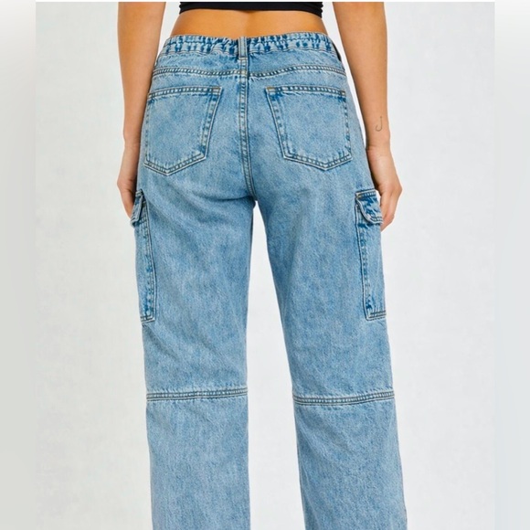 Aeropostale Y2K Style Low Rise baggy wide leg Cargo Jeans 0/2 XS hip-hop garage - Picture 4 of 16